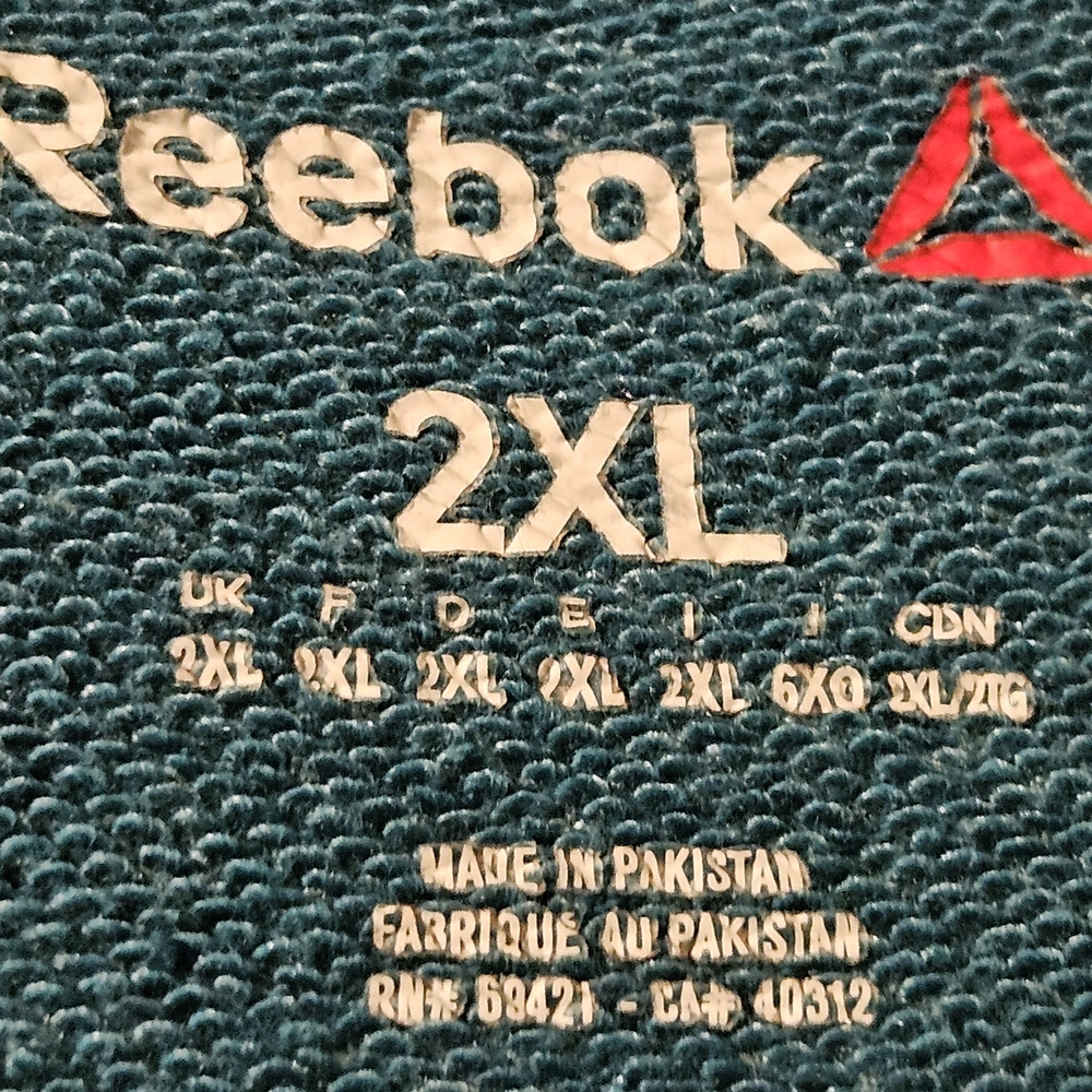 REEBOK mens zip up hoodie SIZE 2XL COLOR TEAL - Picture 14 of 15